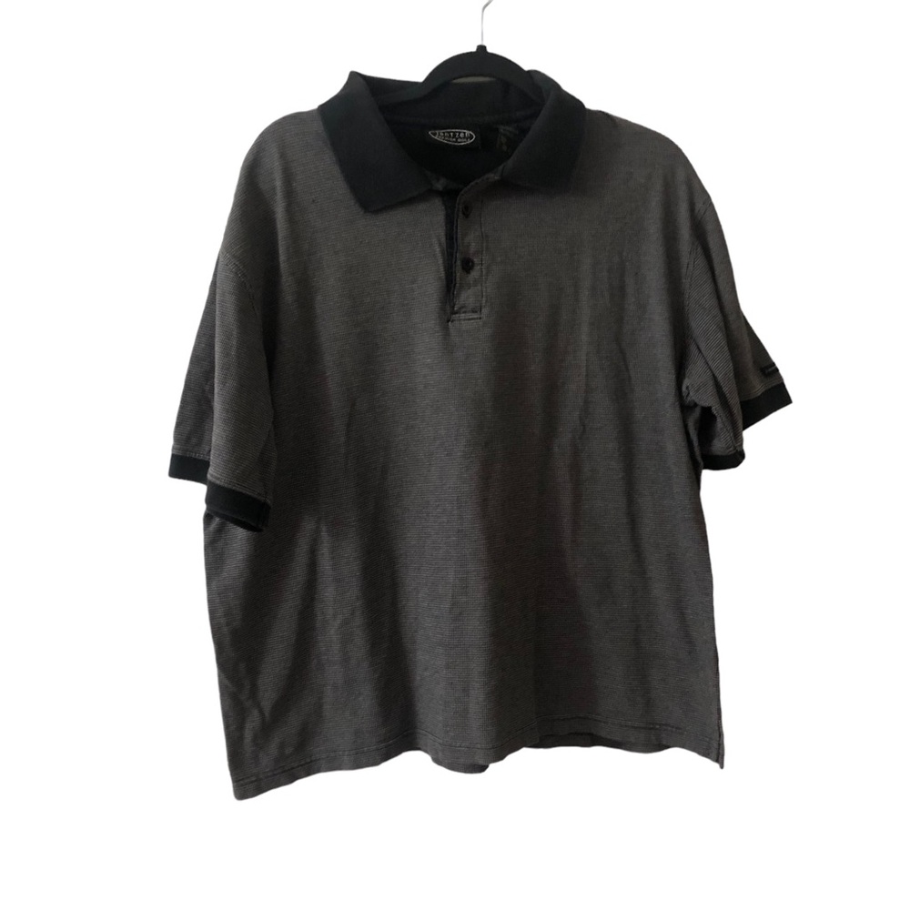 Jantzen Men’s Golf Top Size XL Extra Large - black white short sleeve